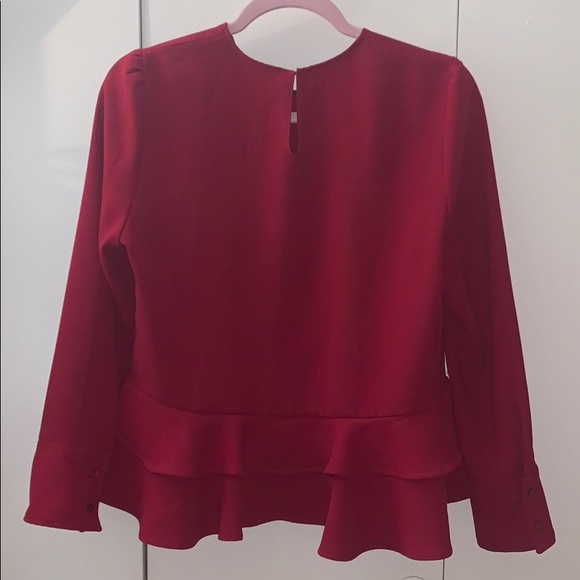 Red Peplum shirt - Picture 3 of 4